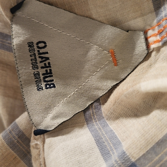 Buffalo David Bitton Teen Mens sz M short Sleeve Button Up Western Plaid - Picture 11 of 11